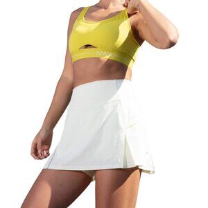 Neiwai Tennis Skort Sweet Corn Cream Sz LG (US 6) Athletic Athleisure MSRP $89